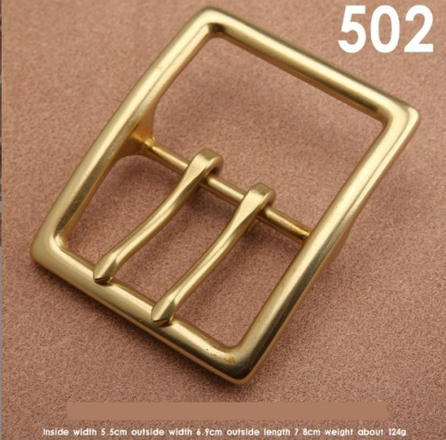 Пряжка 55 мм латунная с перекладиной два язычка L502  PR 55L 502 - фото товара