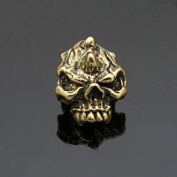 Кончо для кожаных изделий Череп малый латунь  - купить для кожевенного хобби