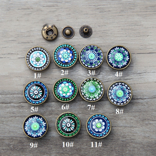 Кнопки пробивные фигурные 18 мм Узоры Круглые фото 5