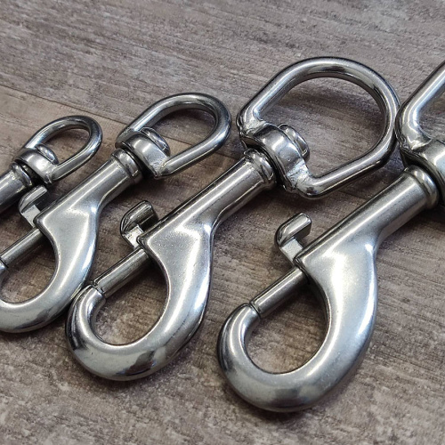 Карабин для поводка 12-34 мм поворотный Сталь фото 2 Карабин для поводка 12-34 мм поворотный Сталь фото 2