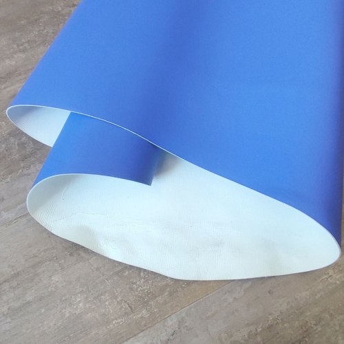 Кожа Флотер двухсторонний 1,4-1,6 мм Голубой/Белый Италия фото 6