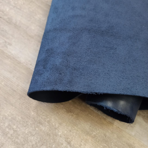 Кожа Крейзи Хорс 1,4-1,6 мм Темно-синий Италия фото 3