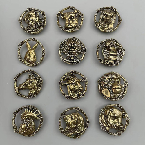 Кончо для кожаных изделий 30 мм Зодиак Животные Латунь