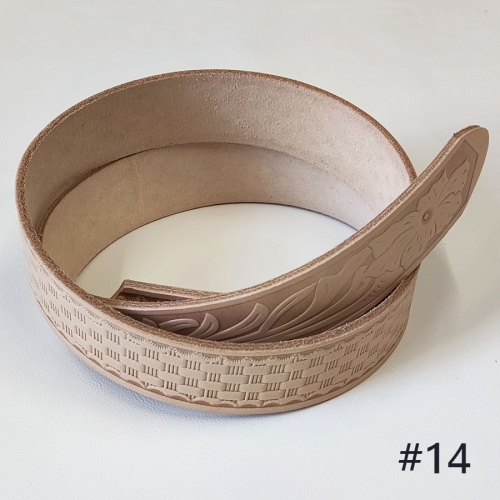 Заготовка для ремня раст. дубл. 38 мм толщ. 3,7 мм с тиснением Италия 11-55 фото 7