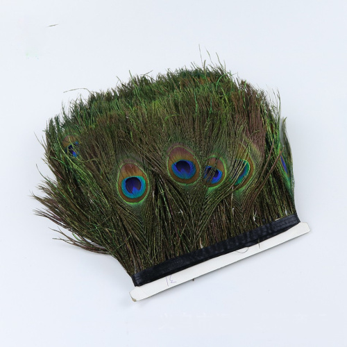 Перья павлина на ленте 10 см   - фото товара