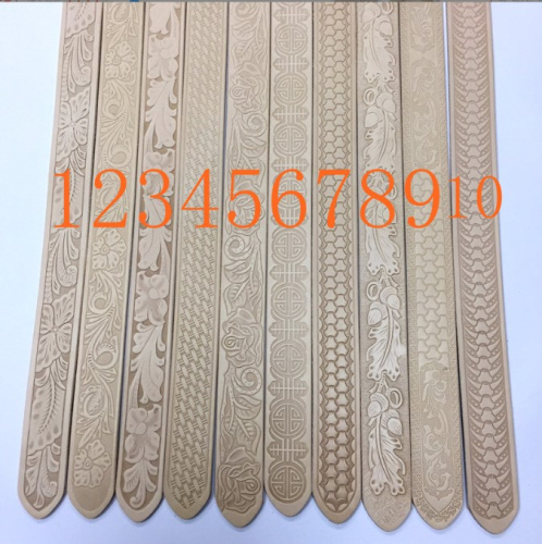 Заготовка для ремня 38 мм толщ. 3,8 мм раст. дубл. с тиснением Италия 1-10