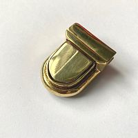 Застежки портфельные с рельефной кнопкой Латунь