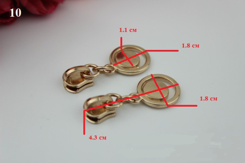 Бегунок с пуллером для молнии №5 под золото фото 23 Бегунок с пуллером для молнии №5 под золото фото 23