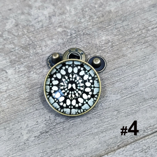 Кнопки пробивные фигурные 18-26 мм Узоры Ассорти фото 5