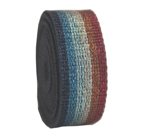 Лента ременная стропа 25 мм люрекс двусторонняя фото 3