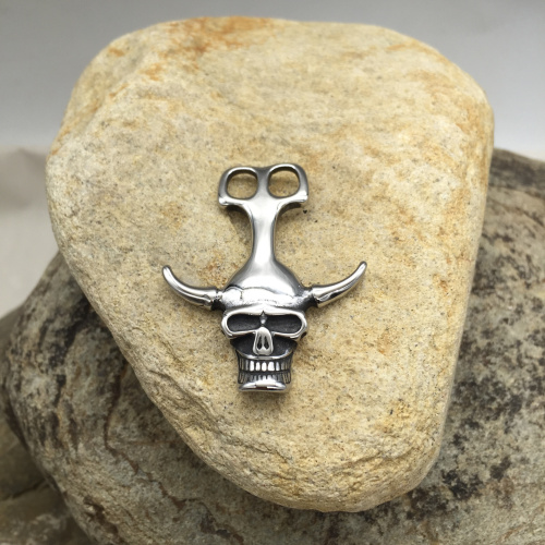 Застежка 5 мм для браслетов на два шнура Череп Сталь | Галерея фото | Pava.pro фото 3 Застежка 5 мм для браслетов на два шнура Череп Сталь BR-z50 - фото товара фото 3