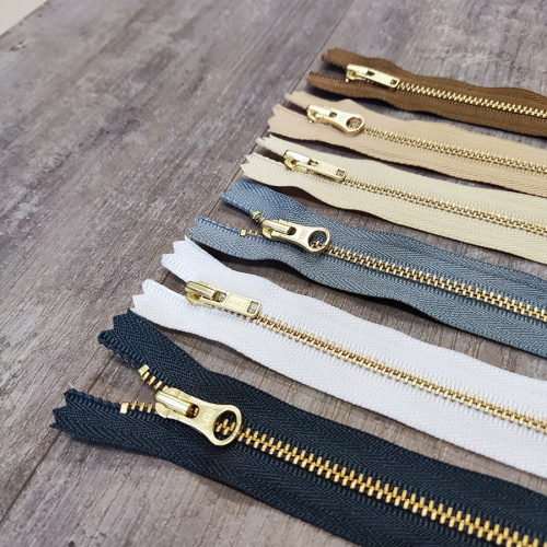 Молния металлическая №3 20см зубья под золото YKK Япония фото 5