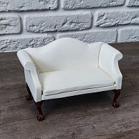 Диван для кукол Классика белый Миниатюра 1:12  - купить для кожевенного хобби