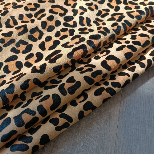 Кожа с ворсом КРС 1,1 мм Леопард фото 3