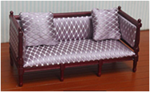Миниатюра для кукол Диван Махагон  - купить для кожевенного хобби