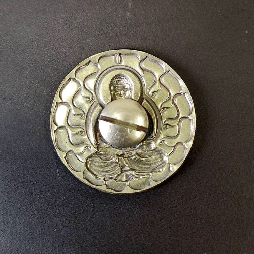 Кончо для кожаных изделий 30 мм Будда латунное  KR 2301 - фото товара фото 3