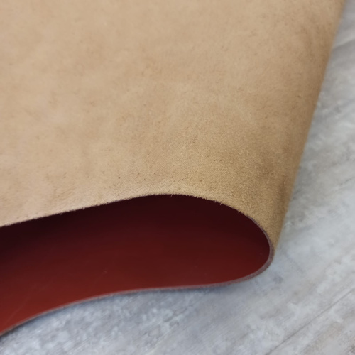 Кожа КРС 1,2-1,4 мм пылевидная с покр. Рыжий фото 2