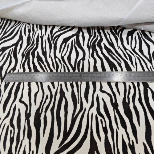 Кожа с ворсом 1,2-1,4 мм Зебра фото 3