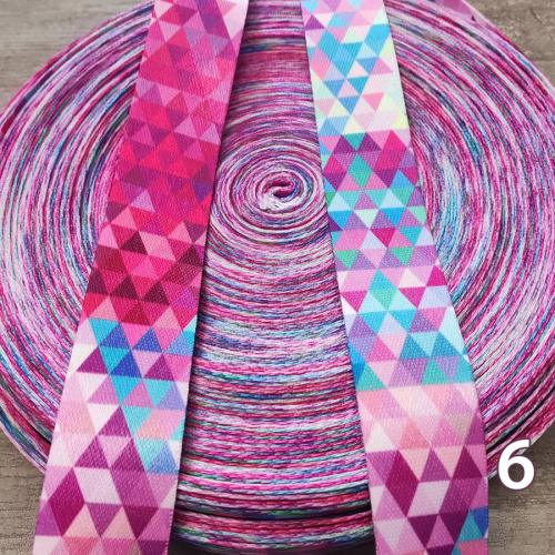 Лента ременная стропа 38 мм Ассорти Ромбы фото 4