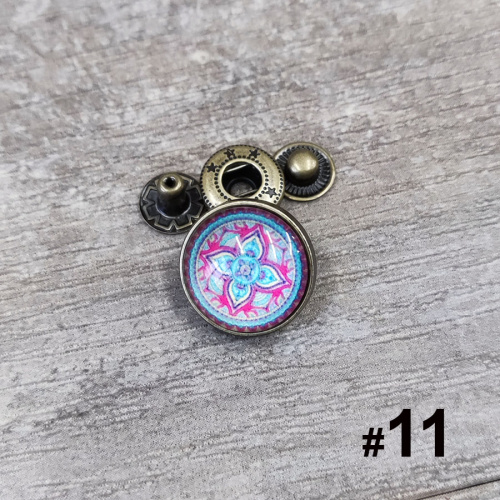 Кнопки пробивные фигурные 18-26 мм Узоры Ассорти фото 2