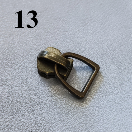 Бегунок, зажимы, ограничители для молнии №3 YKK под бронзу фото 7