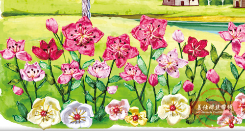 Набор для вышивки лентами Пейзаж с мельницами  VL М-0013 - фото товара фото 3