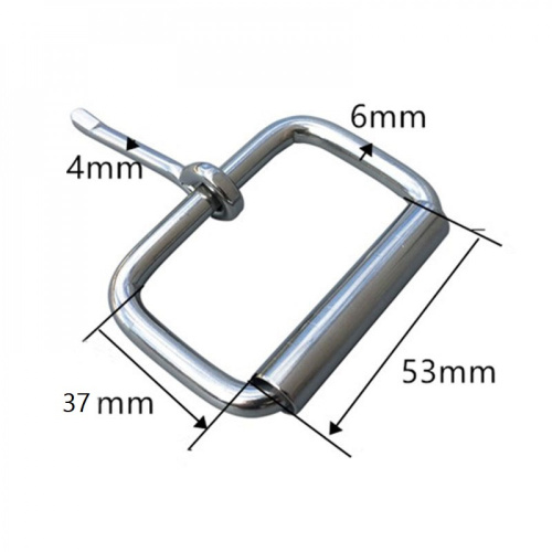 Пряжка 27-53 мм с роликом стальная арт. W041B фото 3