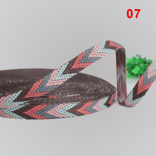 Лента текстильная 22 мм Вышивка полоски пэ фото 4