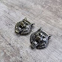 Кончо для кожаных изделий 28 мм Волк Латунь