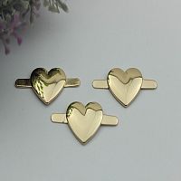 Зажим декоративный Сердечко 20 мм  - купить для кожевенного хобби