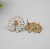 Зажим декоративный Ромашка  - купить для кожевенного хобби