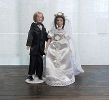 Куклы Жених и Невеста Миниатюра 1:12