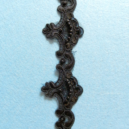 Тесьма декоративная с бусинами Черная | Галерея фото | Pava.pro Тесьма декоративная с бусинами Черная - фото товара