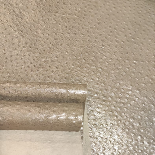 Кожа Страус 1,0 мм Бежевое Серебро Италия фото 2