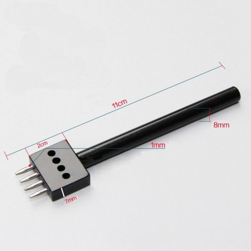 Уценка! Пробойники строчные с зубьями круглого сечения шаг 4 мм черные фото 4