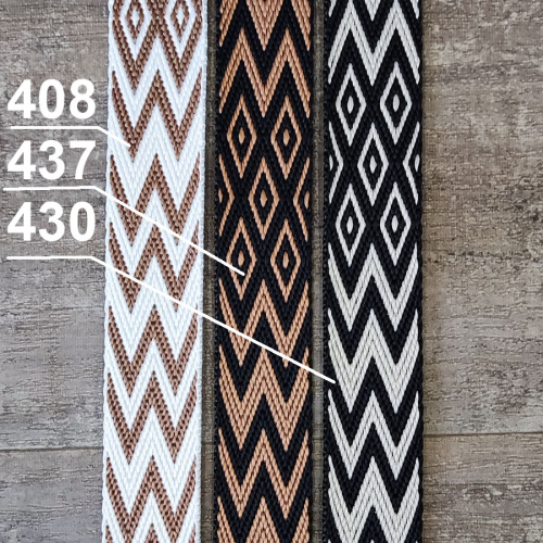 Лента ременная стропа 25 мм жаккард W-зигзаг фото 2