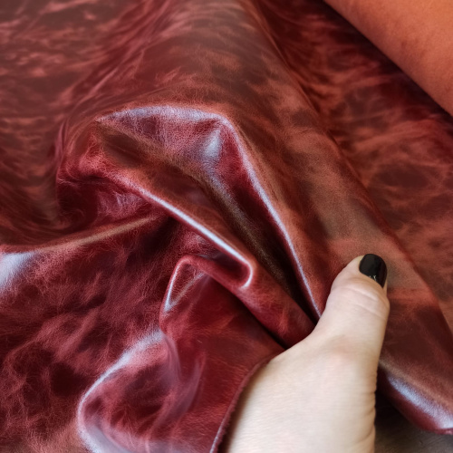 Кожа Пулл-Ап восковый 1,3 мм Красное дерево фото 4