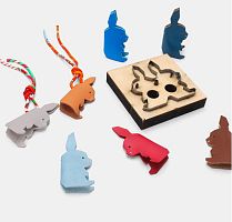 Штанцформы (вырубные штампы) для кожаного брелка Зайка  - купить для кожевенного хобби