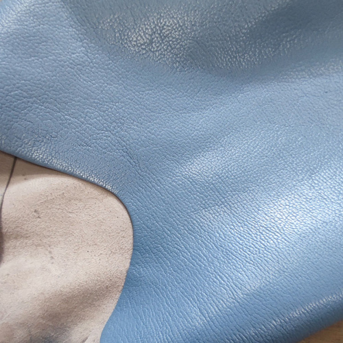 Кожа козы (шевро) 1,5-1,8 мм Голубой Antiba Италия фото 3