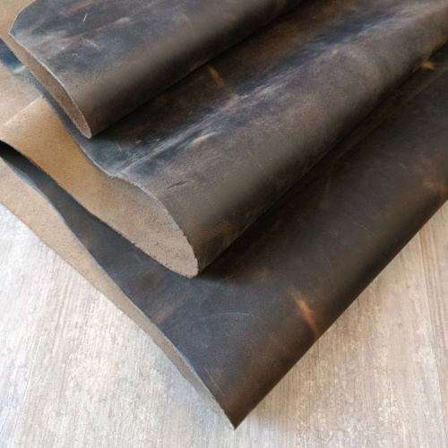 Кожа Крейзи Хорс Dark 1,4-1,6 мм Тёмно Коричневый фото 3