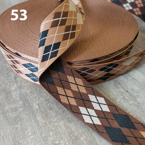Лента ременная стропа 50 мм Британские ромбы Двусторонняя фото 11