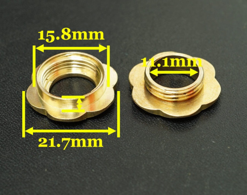 Люверсы винтовые Латунь Цветок фото 2