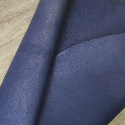 Кожа подкладочная (спилок свиной) Синий фото 3