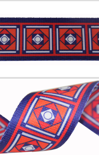 Лента ременная стропа 50 мм орнамент №1 п/э  LRP_50/1 - фото товара фото 3