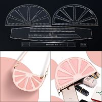 Шаблоны-лекала для сумочки Апельсин AAB-432  - купить для кожевенного хобби