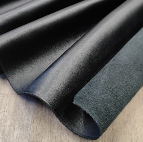 Кожа КРС 1,2-1,4 мм Галантерейная Черный фото 3