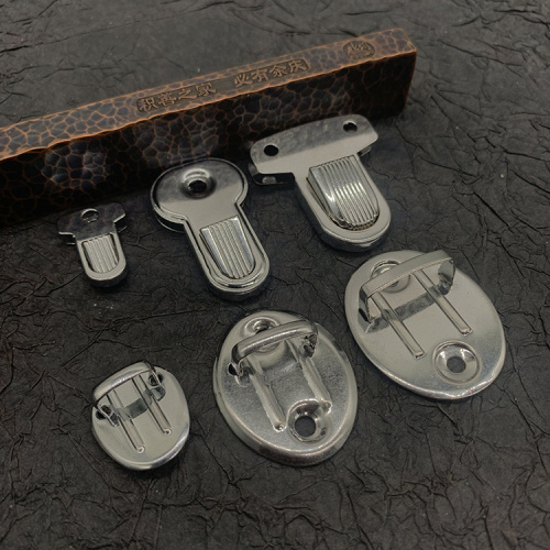 Застежка портфельная 15-30 мм Латунь с покрытием серебро фото 5