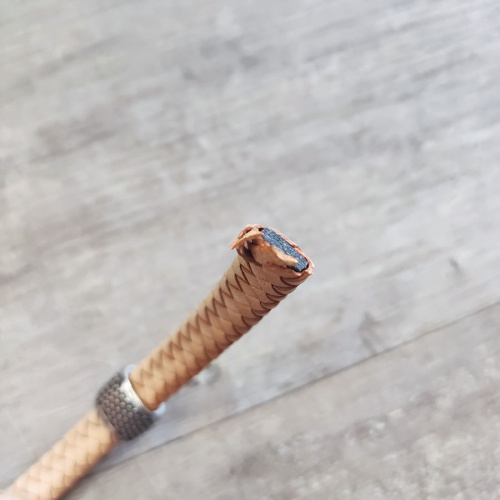 Шнур кожаный плоский плетеный 10х5 мм 20 см LC фото 2