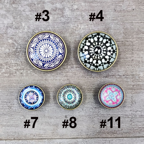 Кнопки пробивные фигурные 18-26 мм Узоры Ассорти фото 7