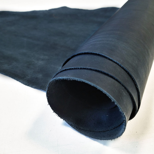 Кожа Вороток краст 1,1-1,3 мм Синий графит фото 2